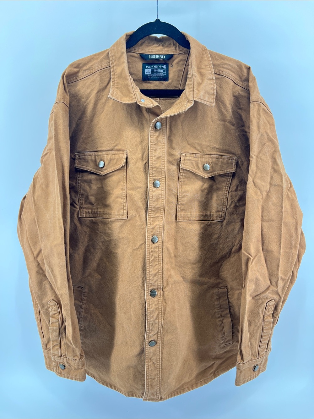 Carhartt Men's Tan Rugged Flex Shirt Jacket - Picture 1 of 9
